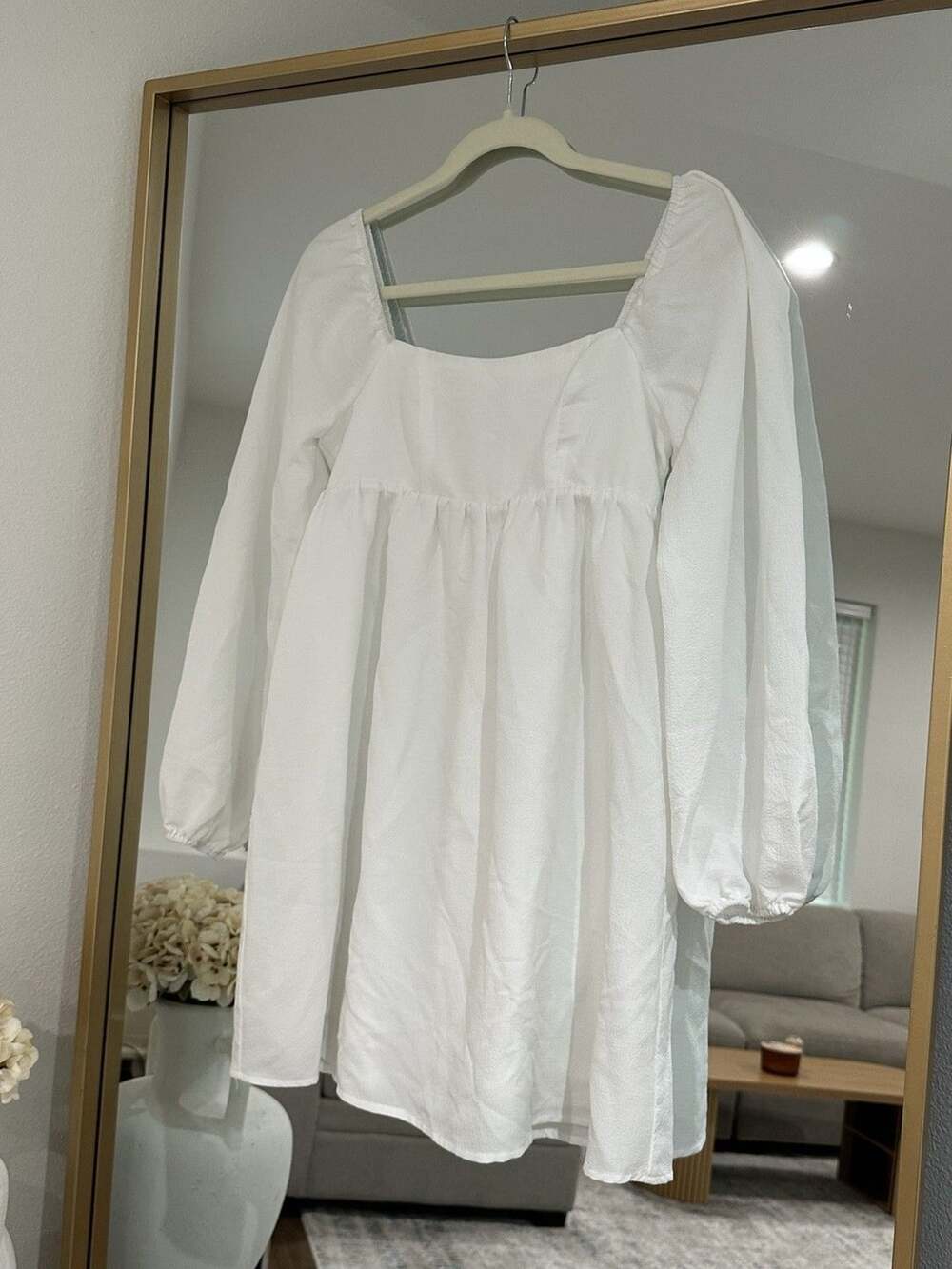 Altar’d State White Dress Long Sleeves Size S
